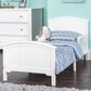 Foundations Worldwide Hampton Toddler Bed with Rails in Matte White, , large