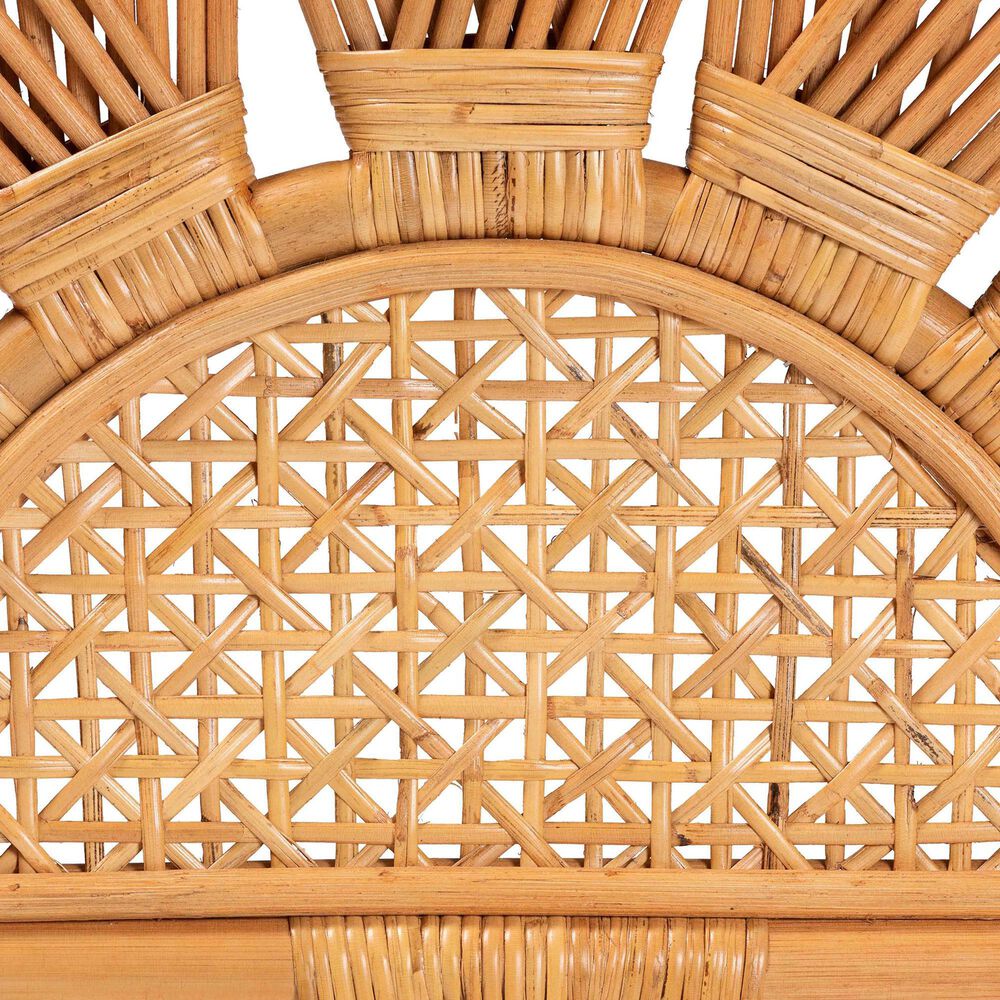 Baxton Studio Jasmine King Headboard in Light Honey, , large