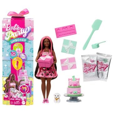 Barbie Party Unboxed Pet Birthday Series - Shimmerin" Hearts Doll Set in in Pink and Silver, , large