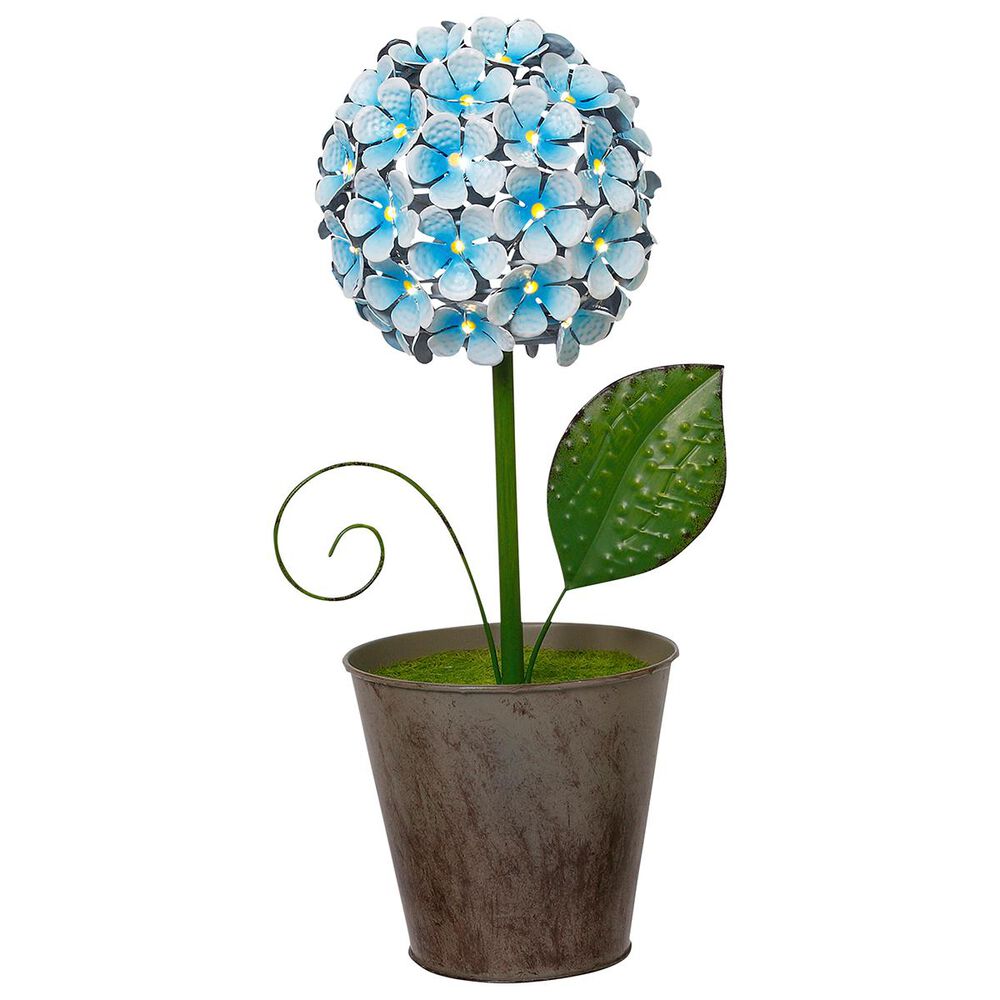 The Gerson Company 16.3" Metal Blue Flower, , large