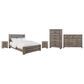 Ashley Zelen 5-Piece King Bedroom Set in Warm Gray, , large