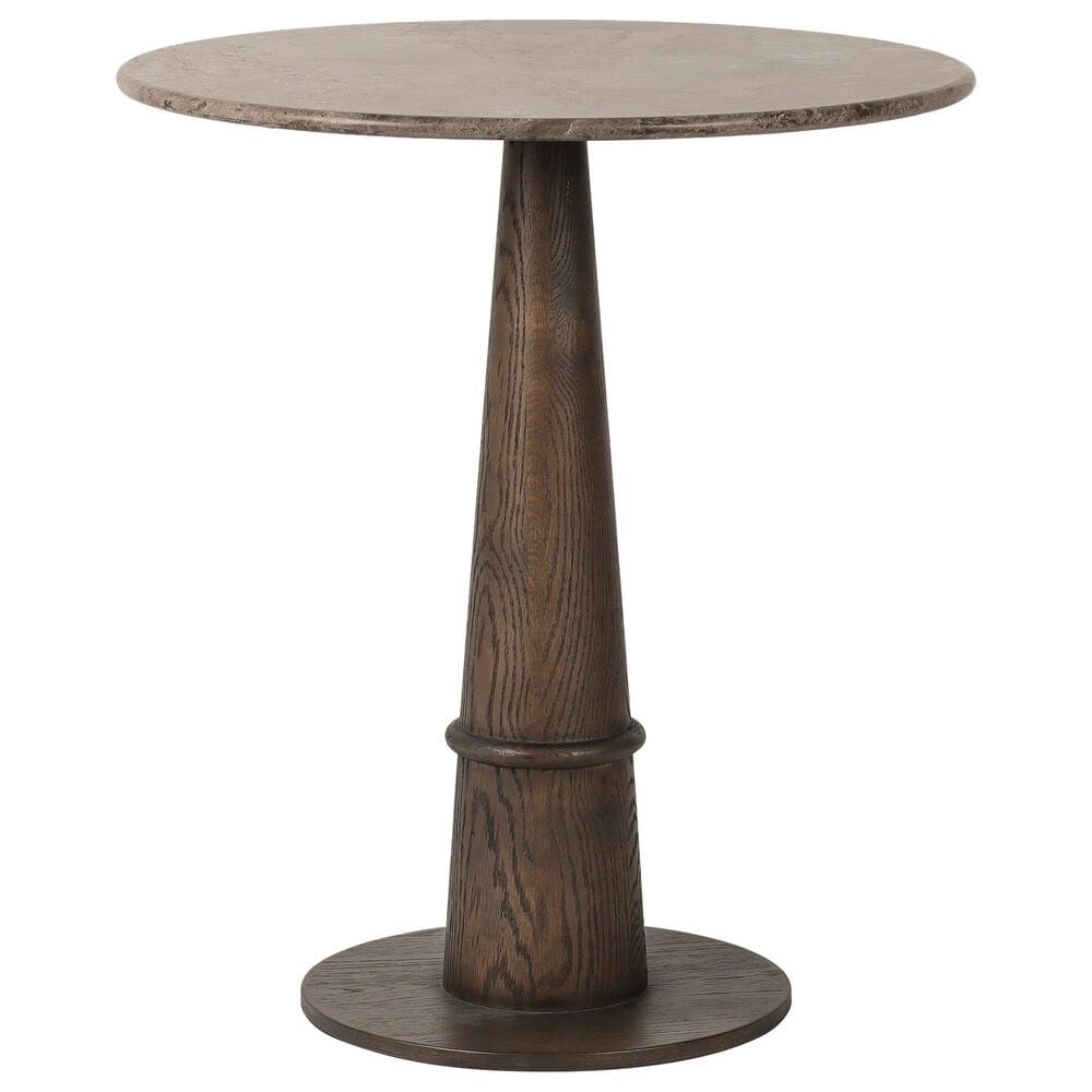 Four Hands Goetz 32" Counter Table in Brown Oak and Warm Grey, , large