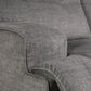 Benchcraft Coombs Double Power Reclining Loveseat with Console in Charcoal, , large