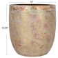 Creative Coop Embossed Textured Stoneware Planter in Metallic Gold, , large