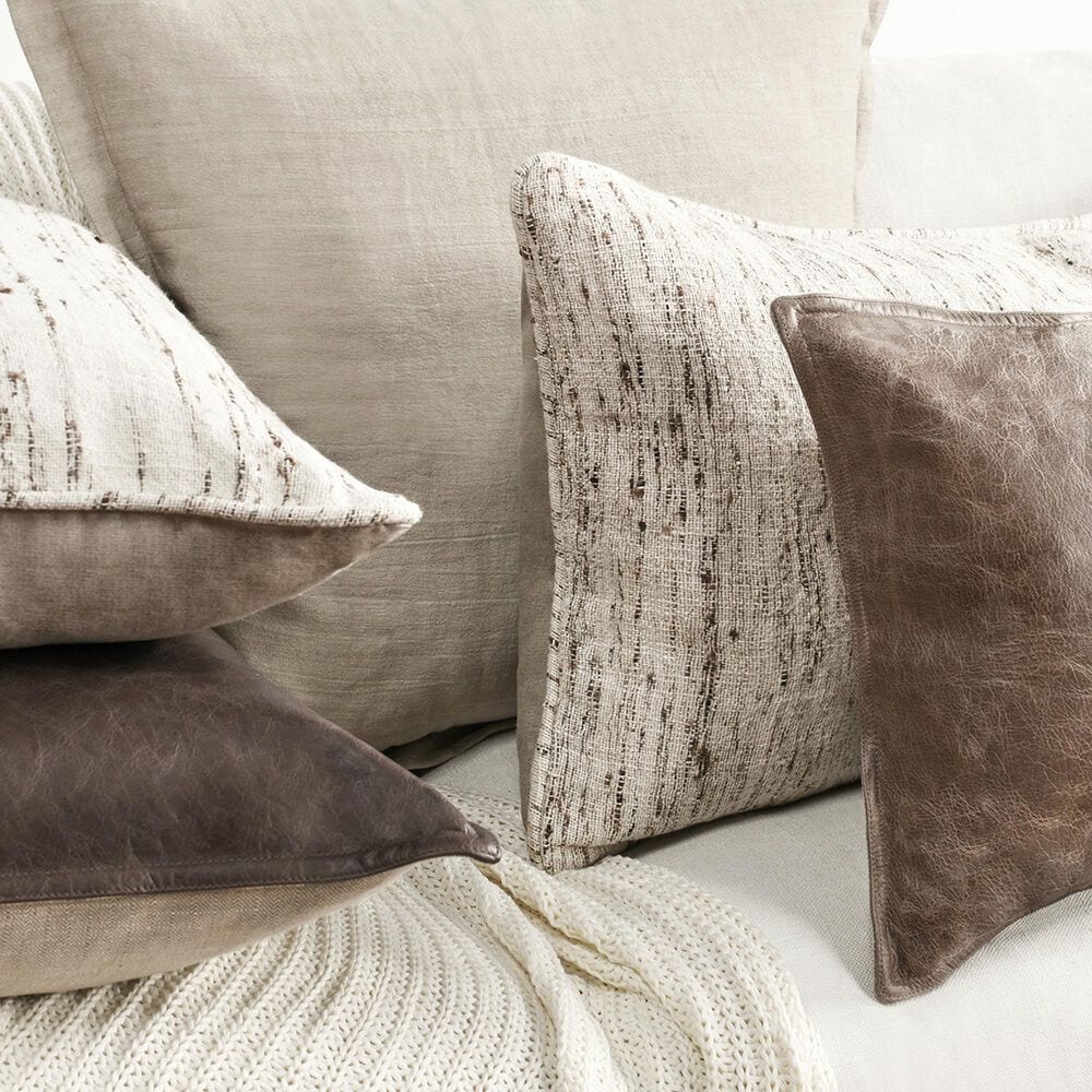 Classic Home Tavira 22" Square Throw Pillow in Natural, , large