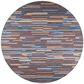Dalyn Rug Company Sedona Striped 8" Round Denim Indoor/Outdoor Area Performance Rug, , large