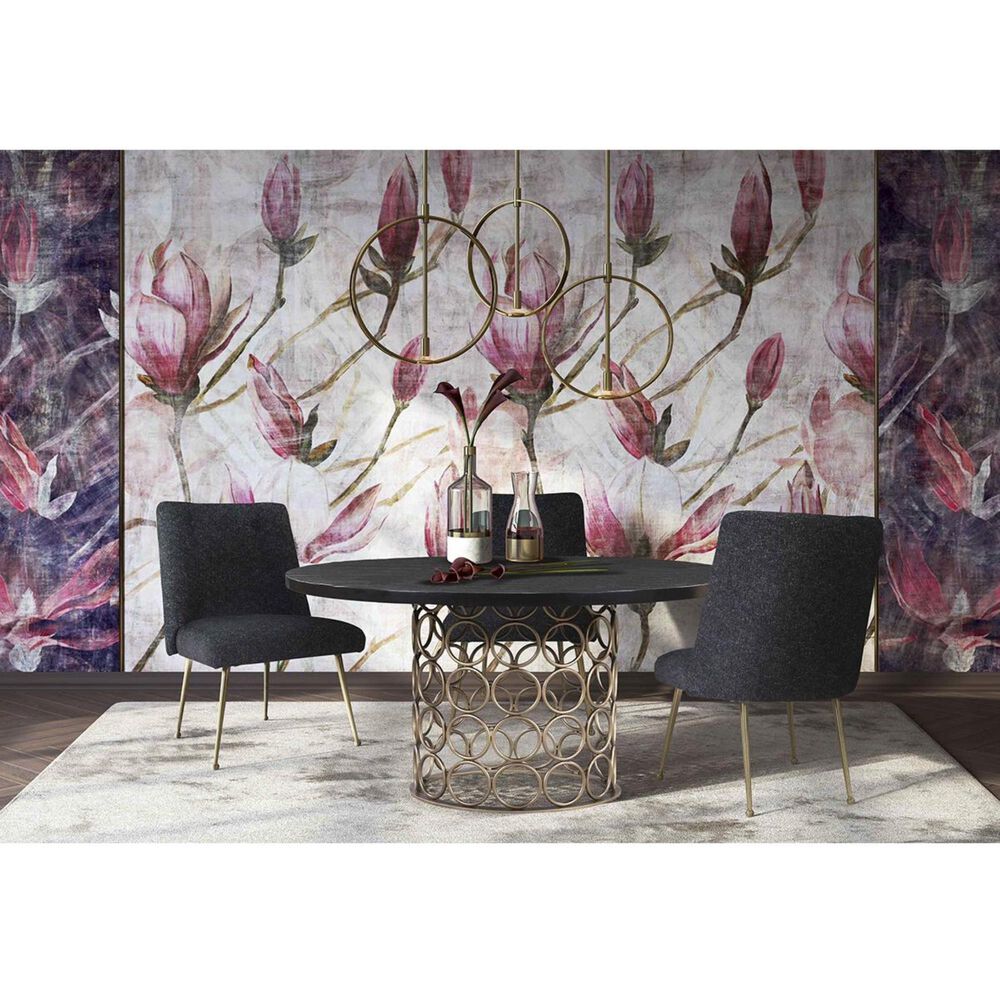 Tov Furniture Batik Linen Dining Chair in Black, , large