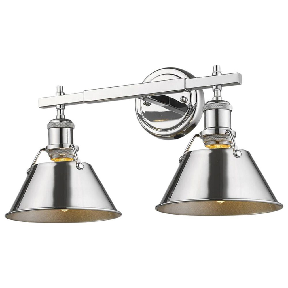 Golden Lighting Orwell CH 2-Light Bath Vanity in Chrome with Chrome Shade, , large