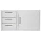 Blaze 39" Access Door and Triple Drawer Combo in Stainless Steel, , large