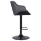 Blue River Toby Adjustable Height Bar Stool in Grey Faux Leather and Black, , large