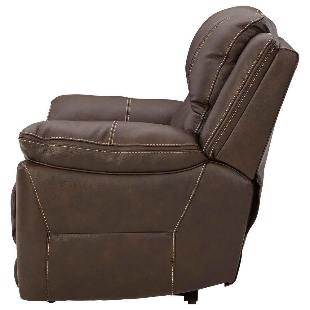 Ashley Dunleith Zero Wall Power Recliner with Power Headrest in Chocolate, , large