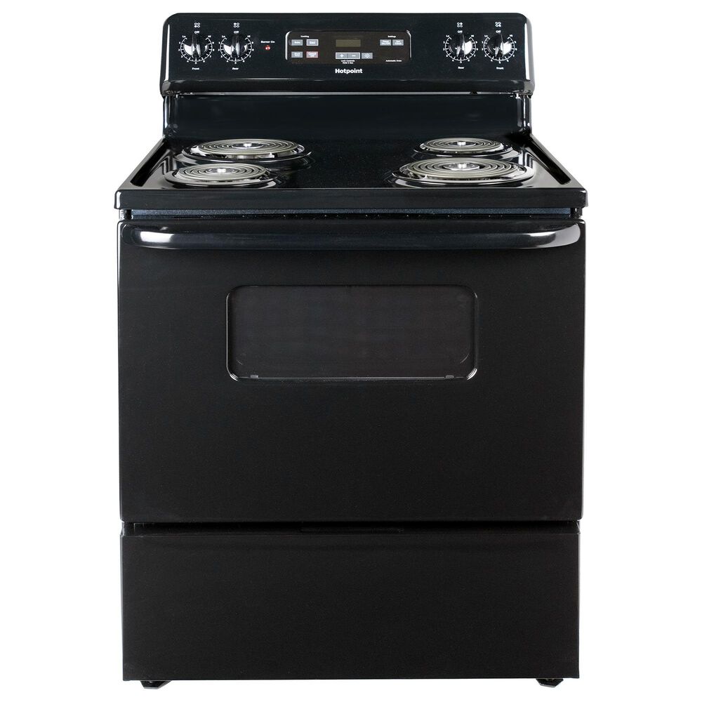 Hotpoint 30" Free-Standing Standard Clean Electric Range in Black, , large