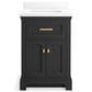 Kohler Charlemont 24" Single Bathroom Vanity in Ferrous Grey with 3 cm White Quartz Top and Rectangular Sink, , large