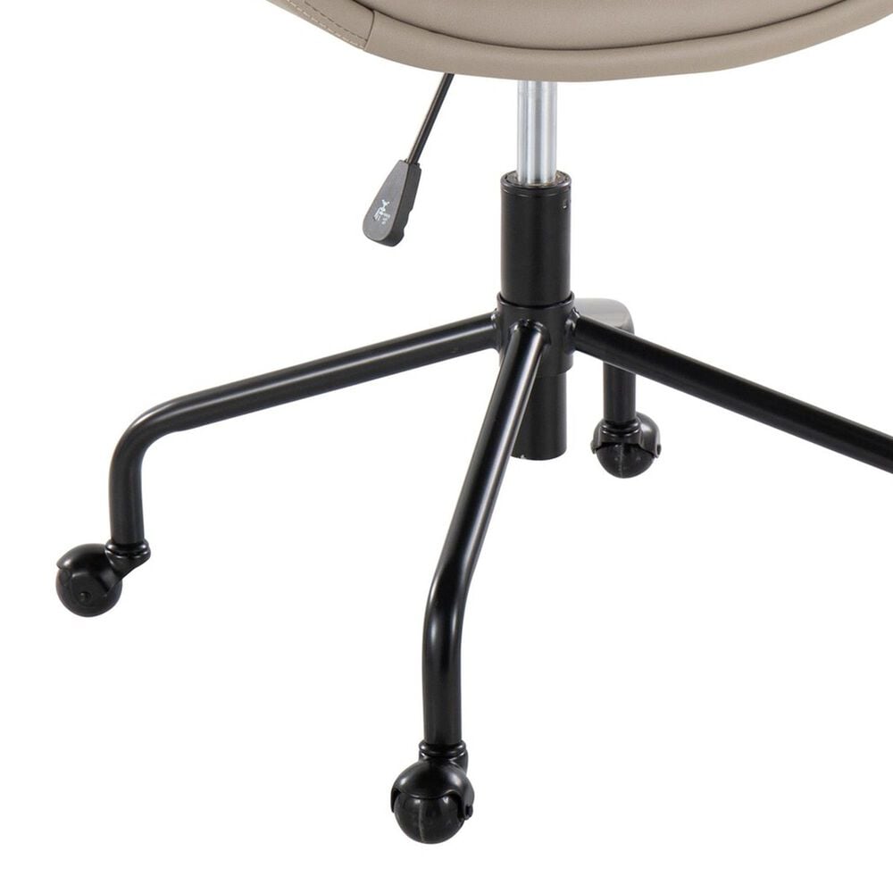 Lumisource Curvo Task Chair with Light Grey Cushion in Black, , large