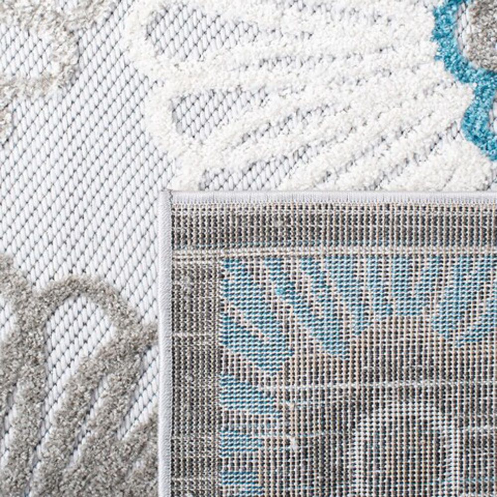 Safavieh Cabana CBN676B 6&#39;7&quot; Square Beige and Blue Indoor/Outdoor Area Performance Rug, , large