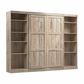 Bestar Pur 109" Full Murphy Storage Bed in Rustic Brown, , large