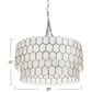 Creative Coop Carlisle 2-Tier Honeycomb Chandelier with Matte Silver Shade, , large