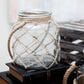 Maple and Jade Handmade Indoor/Outdoor Candle Lantern with Hanging Rope in Brown and Clear, , large