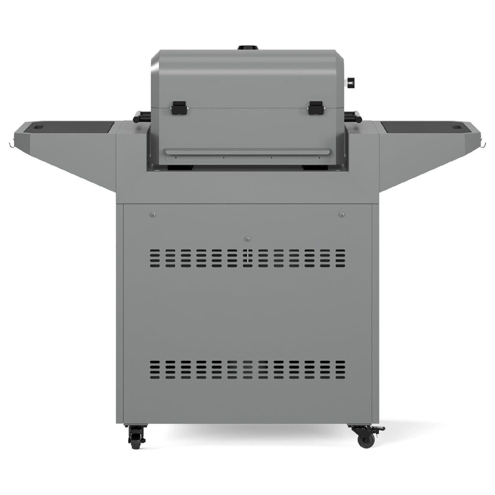 Tytus Emberwood Grill and Prep Cart with Charcoal Tabletop Grill in Gunmetal Gray, , large