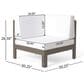 Hearth and Haven Brava 4-Piece Outdoor Sectional Set in White, , large