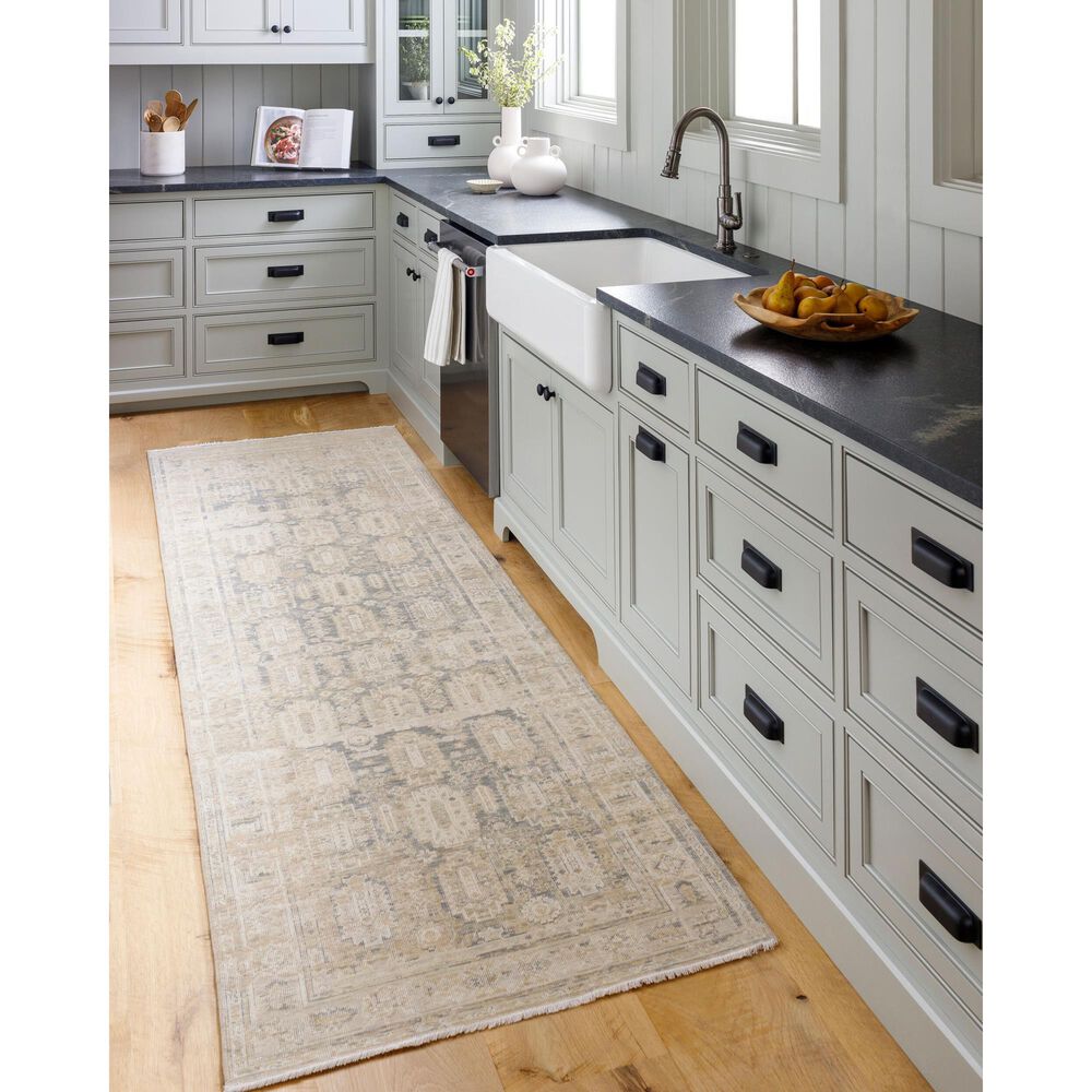 Surya Once Upon a Time Tan, Gray, Light Gray, Ivory and Light Brown 2"11" x 9"10" Runner, , large