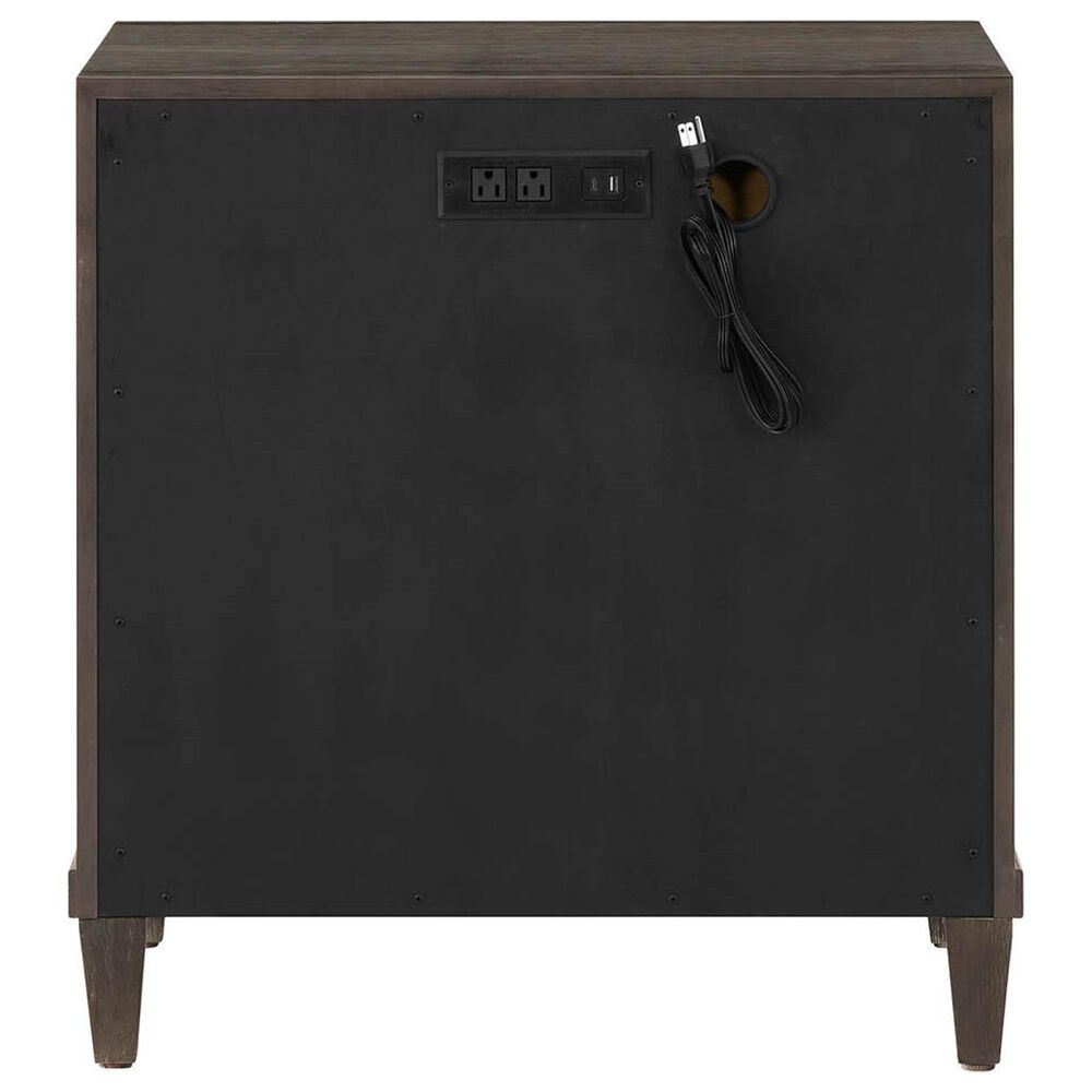 Furniture Worldwide Montclair Cocoa 2 Drawer 1 Shelf Nightstand in Medium Brown, , large