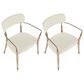Lumisource Savannah Arm Chair with Cream Cushion in Copper and Whitewashed (Set of 2), , large