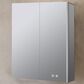 Lexora Home Corsica 24" x 32" LED Mirror Medicine Cabinet with Defogger in Aluminium, , large