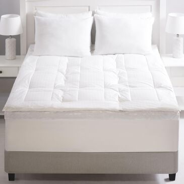 Allied Home California King Feather Mattress Topper in White, , large