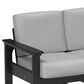 Amish Orchard Lanai Patio Deep Seating Loveseat with Black Poly Frame in Spectrum Dove, , large