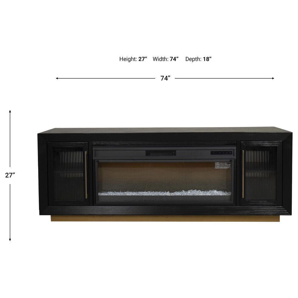 Ironleaf Montrose 74" Fireplace TV Stand in Cappuccino, , large