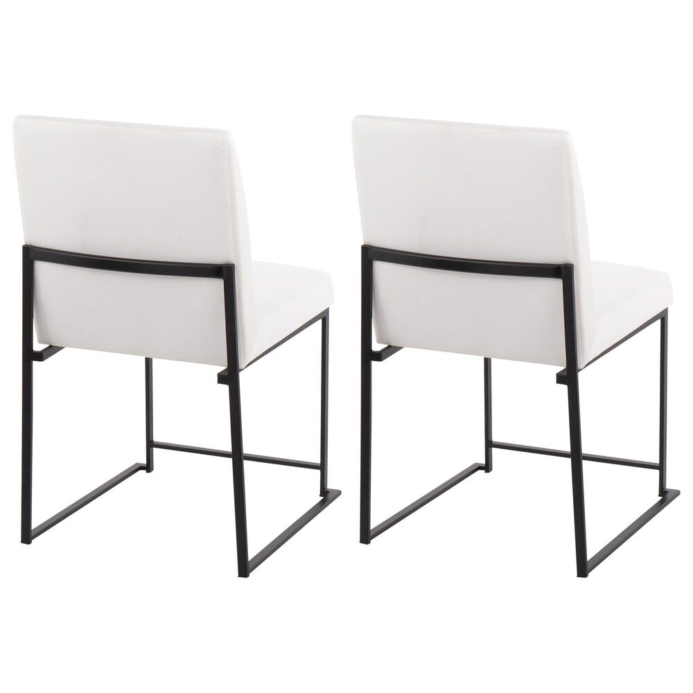 Lumisource Fuji Side Chair with White Cushion in Black &#40;Set of 2&#41;, , large