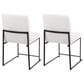Lumisource Fuji Side Chair with White Cushion in Black (Set of 2), , large
