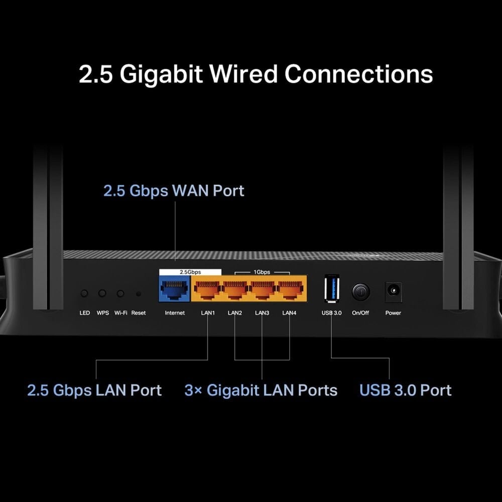 TP-Link BE3600 Dual-Band Wi-Fi 7 Router in Black, , large