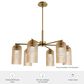Hunter Beverly Glen Jasmine Roth 6-Light Chandelier in Luxe Gold, , large
