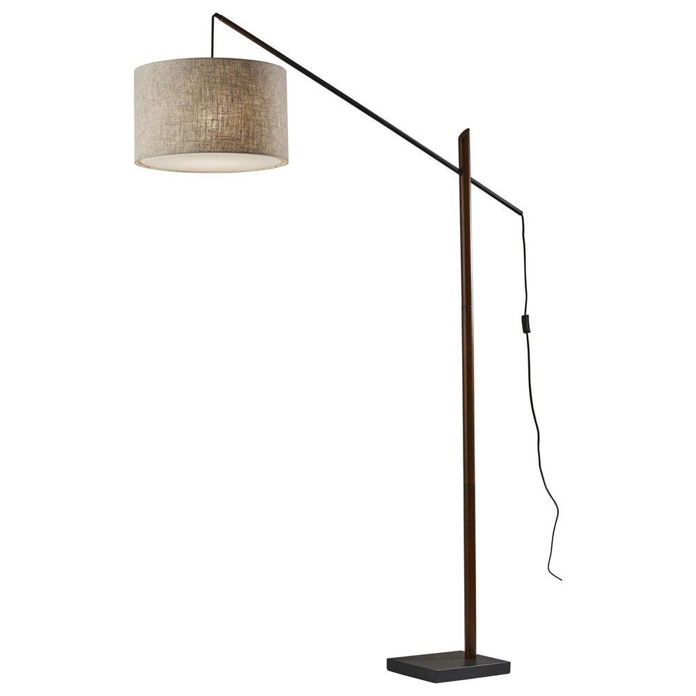 Adesso Ethan Arc Floor Lamp in Black, , large