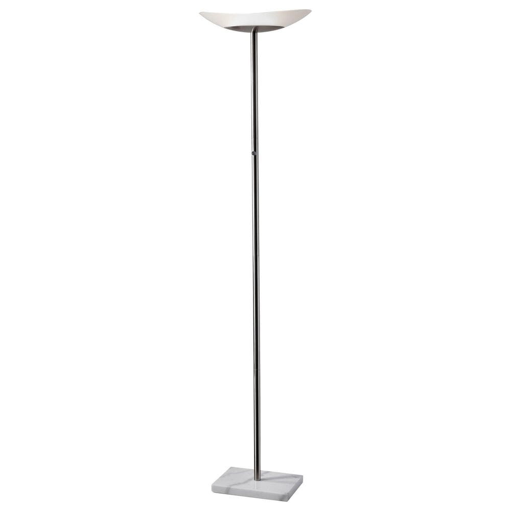 Adesso Celeste LED Torchiere in Brushed Steel, , large