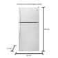 Whirlpool 18.2  Cu. Ft. Top Freezer Refrigerator with Ice Maker, , large