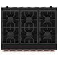 Thor Kitchen Gordon Ramsay 6 Cu. Ft. Professional Gas Range with Rose Gold Handle Kit in Black, , large
