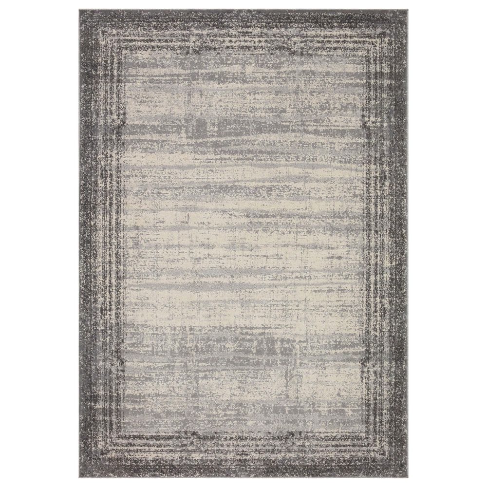 Loloi II Austen AUS-02 5"3" x 7"7" Pebble and Charcoal Area Rug, , large