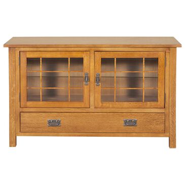 Crafters & Weavers Quarter Sawn 48" TV Stand in Light Oak, , large