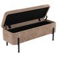 Lumisource Daniella Storage Bench with Brown Cushion in Black, , large
