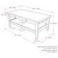 CorLiving Hollywood Coffee Table with Drawers in Dark Grey, , large