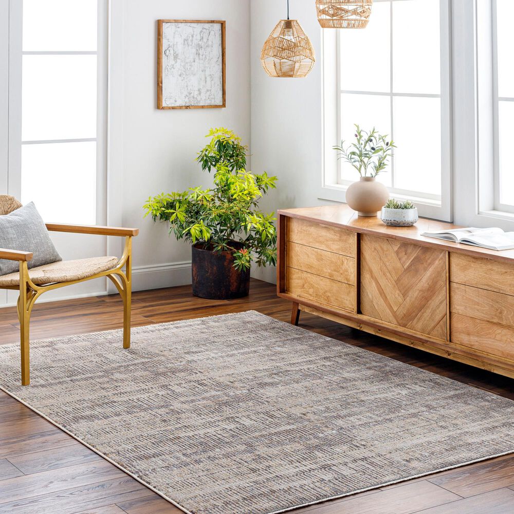 Surya Aida 2&#39;7&quot; x 4&#39;11&quot; Ivory, Medium Gray, Charcoal, Tan, Deep Teal and Beige Area Rug, , large