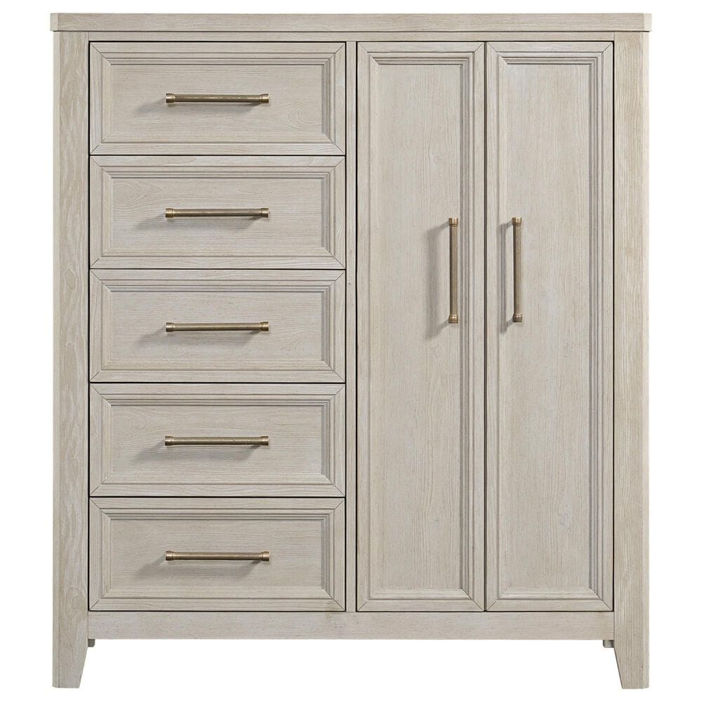Hawthorne Furniture Carlson 5-Drawer Chest with Double Doors in Washed Linen, , large