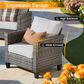 HOMLUX 10-Piece Patio Seating Bundle in Gray, , large