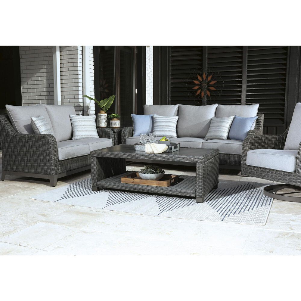 Ashley Elite Park Patio Coffee Table in Gray - Table Only, , large