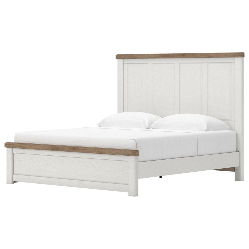 Ashley Savonport King Storage Panel Bed in White and Brown, , large