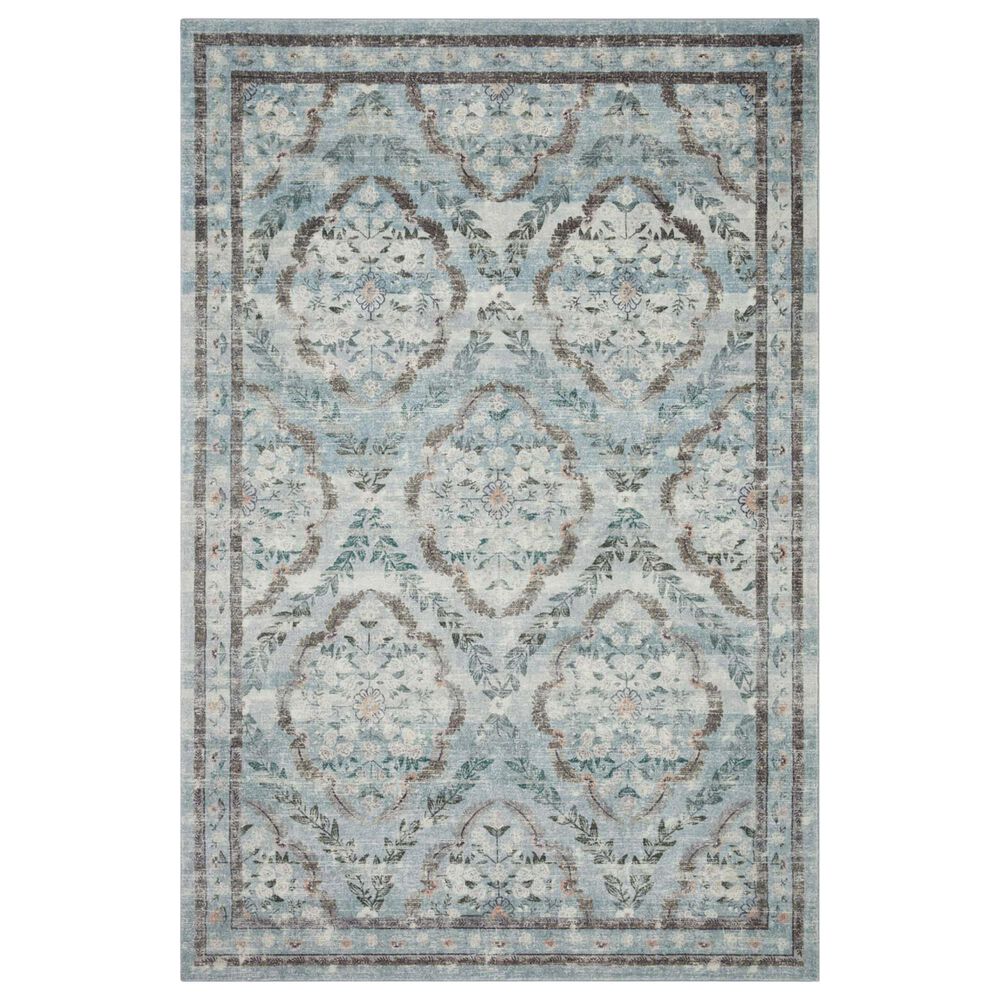 Rifle Paper Co Crafted by Cloth and Company Courtyard 8"6" x 11"6" Chateau Blue Area Rug, , large