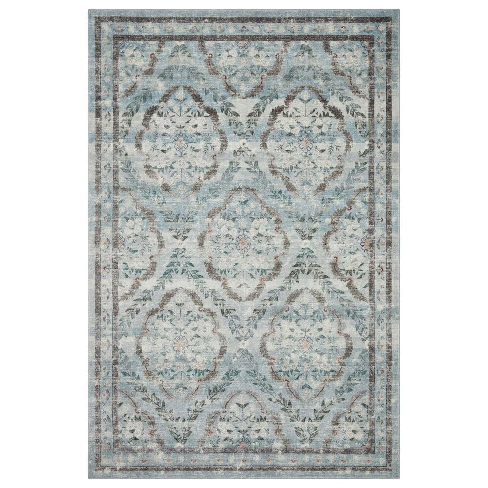 Rifle Paper Co Crafted by Cloth and Company Courtyard 8"6" x 11"6" Chateau Blue Area Rug, , large